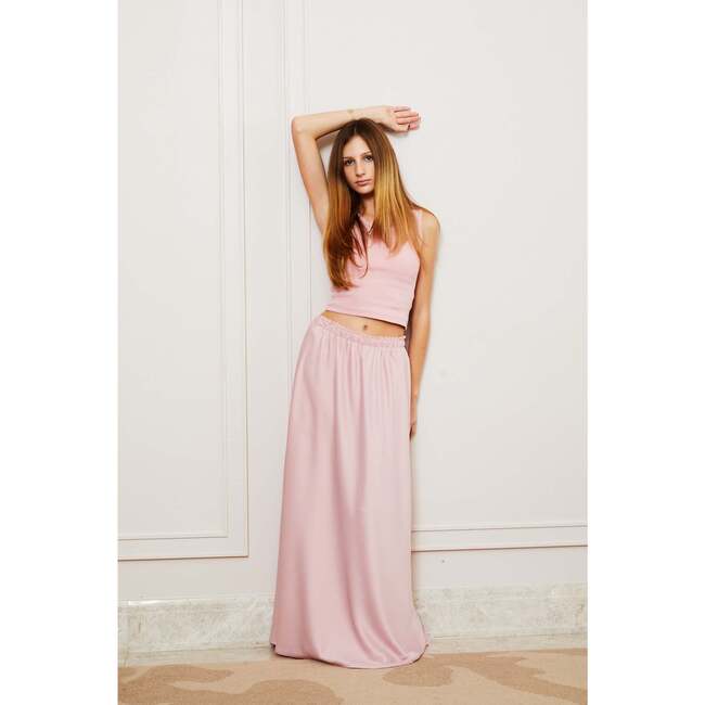 Joey Ballet Pink Satin Maxi