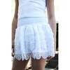Gemma White Heart Smocked Ruffle Mini Skirt - Skirts - 1 - thumbnail