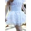 Gemma White Heart Smocked Ruffle Mini Skirt - Skirts - 2