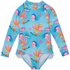 Sustainable Leg Frill Surf Suit, Kaleido Fish - One Pieces - 1 - thumbnail
