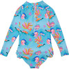 Sustainable Leg Frill Surf Suit, Kaleido Fish - One Pieces - 2 - thumbnail