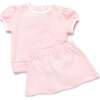 Diamond Quilt Pima Tween Skirt Set, Lt Pink - Mixed Apparel Set - 1 - thumbnail