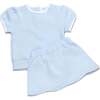 Diamond Quilt Pima Skirt Set, Lt Blue - Mixed Apparel Set - 1 - thumbnail