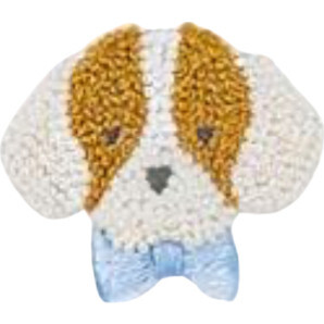 Spotted Puppy Half Zip Pullover Set, Lt Blue Mini Stripe - Mixed Apparel Set - 4