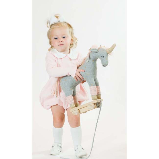 Diamond Quilt Long Sleeve Pima Bubble, Lt Pink