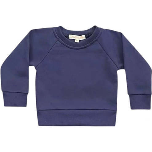 Crewneck Terry Sweatshirt, Indigo Blue