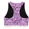 Girls Hi-Shine Sports Bra, Purple Bows - Bras - 3