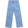 Girls Twill Pant, Cherries on Denim - Pants - 1 - thumbnail