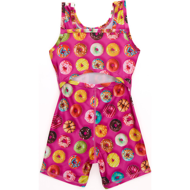 Girls Leotard, Donuts on Pink