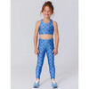Girls Hi-Shine Leggings, Star Denim - Leggings - 2