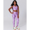 Girls Hi-Shine Leggings, Purple Bows - Leggings - 2