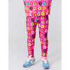 Girls Hi-Shine Leggings, Donuts on Pink - Leggings - 3