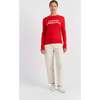 Wool-Cashmere J'adore Christmas Sweater, Red - Sweaters - 2