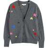 Wool-Cashmere Star Cardigan, Grey - Sweaters - 3