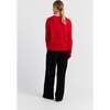 Wool-Cashmere Candy Cane Sweater, Velvet Red - Sweaters - 2