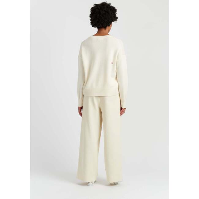 Wool-Cashmere Tis The Season Sweater, Cream - Sweaters - 3