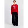 Wool-Cashmere Candy Cane Sweater, Velvet Red - Sweaters - 3
