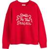 Wool-Cashmere Tis The Season Sweater, Velvet Red - Sweaters - 4