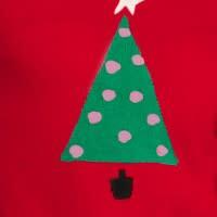 Wool-Cashmere Xmas Tree Sweater, Velvet Red - Sweaters - 5