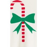 Wool-Cashmere Candy Cane Sweater, Cream - Sweaters - 5