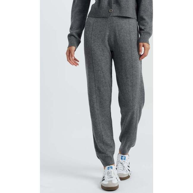 Wool Cashmere Cuffed Joggers, Grey