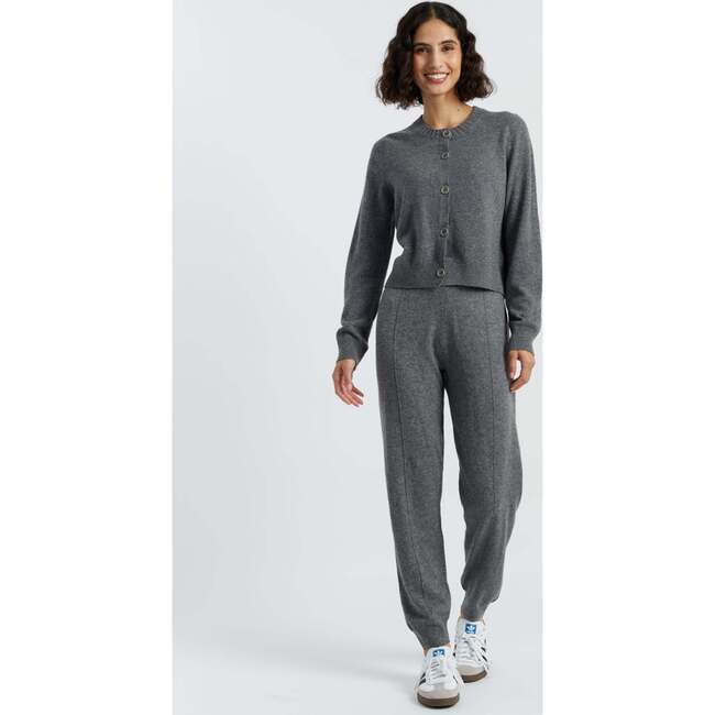 Wool Cashmere Cuffed Joggers, Grey
