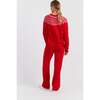 Wool Cashmere Star Yoke Sweater, Velvet Red - Sweaters - 3