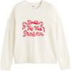 Wool-Cashmere Tis The Season Sweater, Cream - Sweaters - 5