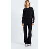 Wool Cashmere Cropped Cardigan, Black - Sweaters - 2