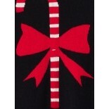 Wool-Cashmere Candy Cane Sweater, Black - Sweaters - 5