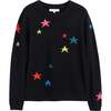 Wool Cashmere Star Sweater, Black/Multi - Sweaters - 3 - thumbnail