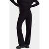 Wool & Cashmere Wide Leg Track Pant, Black - Sweaters - 1 - thumbnail