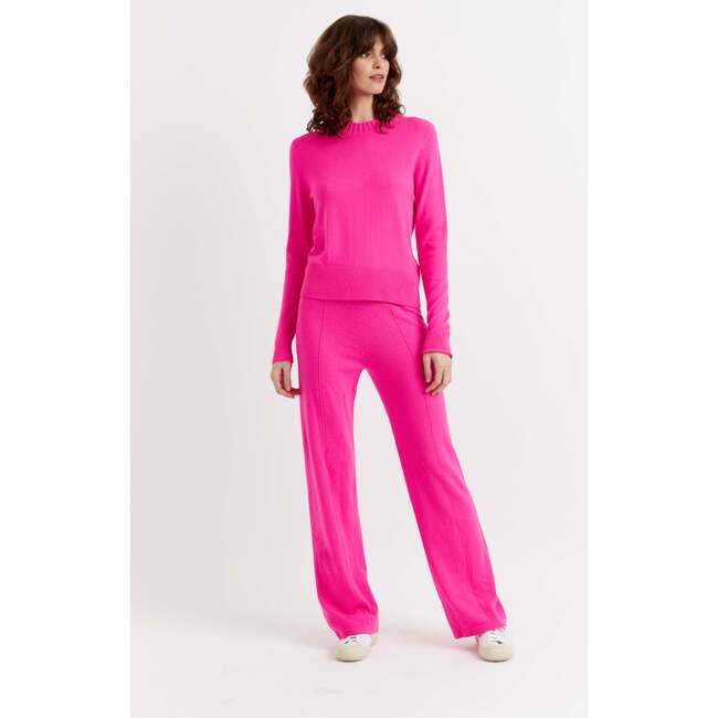 Wool & Cashmere Wide Leg Track Pant, Pink