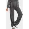Wool & Cashmere Wide Leg Track Pant, Grey - Sweaters - 1 - thumbnail