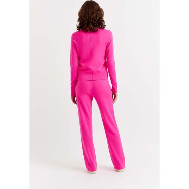 Wool & Cashmere Wide Leg Track Pant, Pink