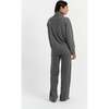 Wool & Cashmere Wide Leg Track Pant, Grey - Sweaters - 3 - thumbnail