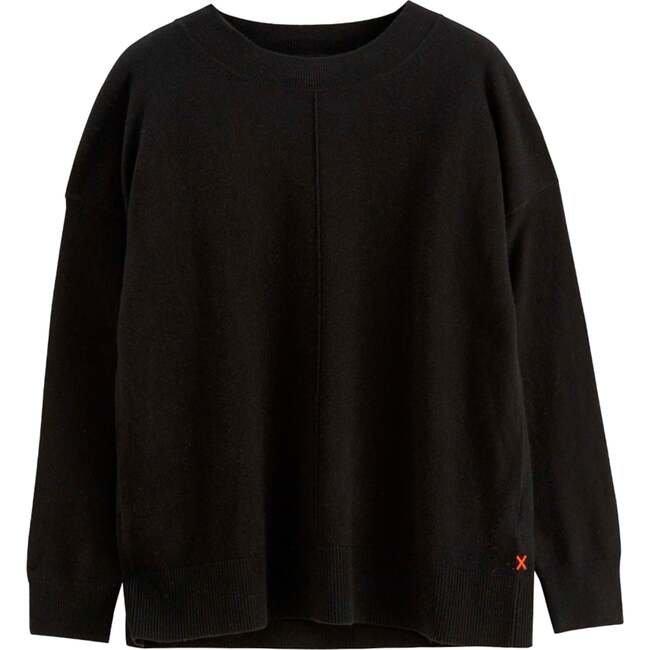 Wool & Cashmere Slouchy Sweater, Black - Sweaters - 3