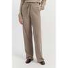 Pure Cashmere Wide Leg Pants, Warm Oatmeal - Pants - 1 - thumbnail