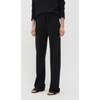 Pure Cashmere Wide Leg Pants, Black - Pants - 1 - thumbnail