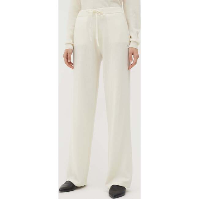 Pure Cashmere Wide Leg Pants, Cream