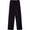 Pure Cashmere Wide Leg Pants, Black - Pants - 2