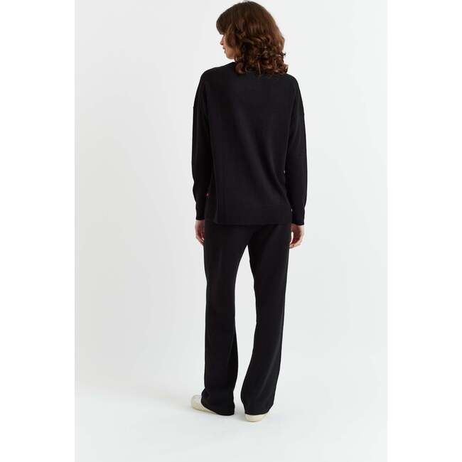 Wool & Cashmere Slouchy Sweater, Black - Sweaters - 4