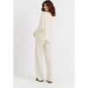 Pure Cashmere Wide Leg Pants, Cream - Pants - 2