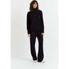 Relaxed Roll Neck Wool & Cashmere Sweater, Black - Sweaters - 2