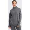 Pure Cashmere Roll Neck Sweater, Mid Grey Melange - Sweaters - 1 - thumbnail
