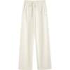 Pure Cashmere Wide Leg Pants, Cream - Pants - 4