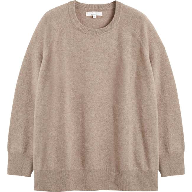 Pure Cashmere Slouchy Sweater, Warm Oatmeal - Sweaters - 3