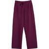 Pure Cashmere Wide Leg Pants, Mulberry - Pants - 4