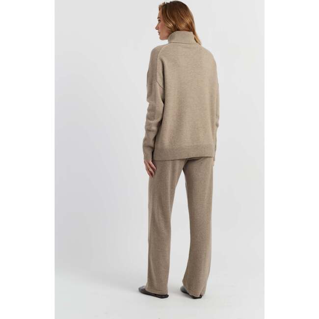 Pure Cashmere Rollneck Sweater, Warm Oatmeal