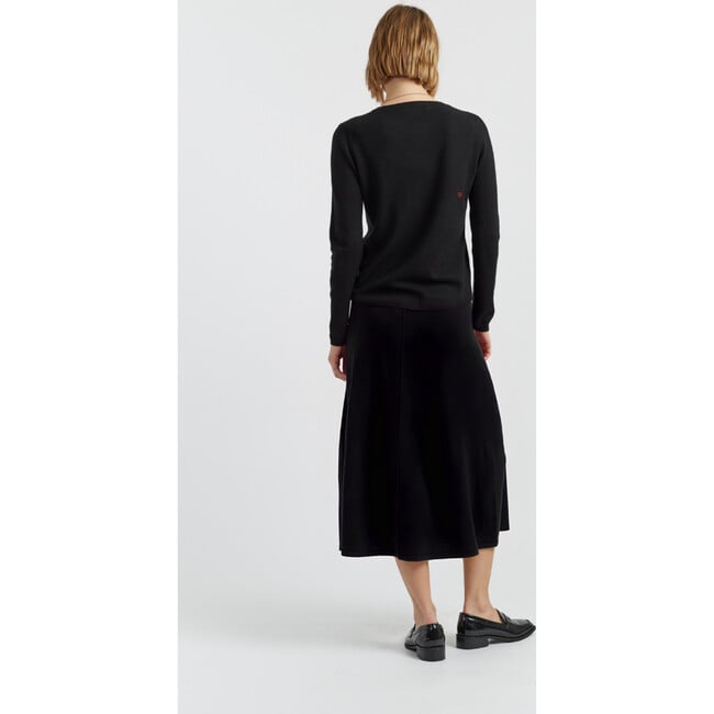 Breton Heart Wool & Cashmere Sweater, Black - Sweaters - 3